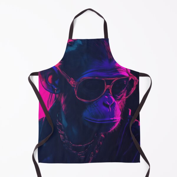 Item preview, Gangster gen-z monkey in neon palette color with final boss look designed and sold by adamjourney.