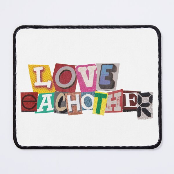 Item preview, Love Eachother Magazine Cutout Quote designed and sold by RosesVisuals.