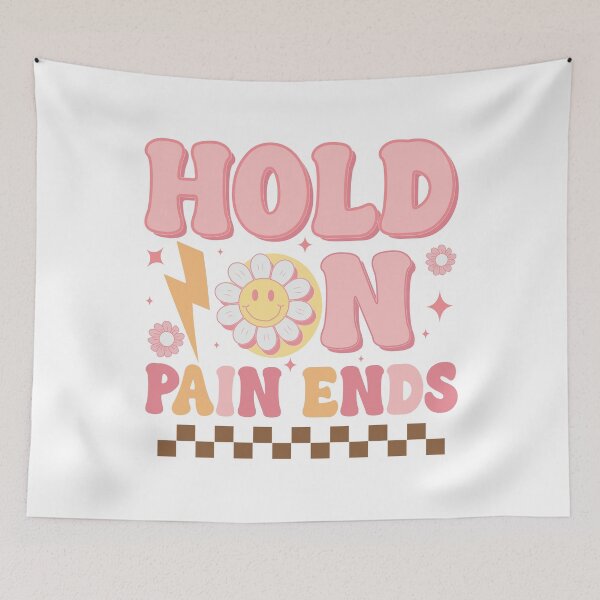 Item preview, Hold On, Pain Ends – Hope & Healing Quote designed and sold by artcultreone.