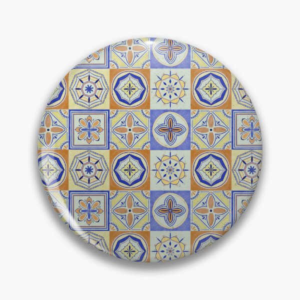 Item preview, Orange and Blue Tile Pattern designed and sold by Lauren Ullrich.