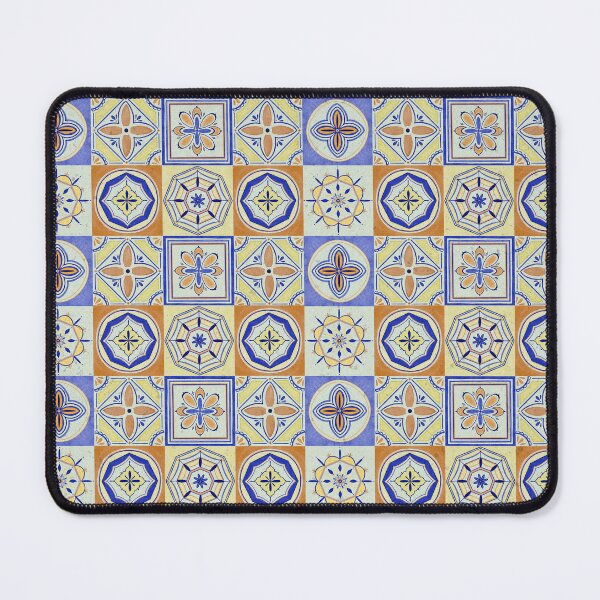 Item preview, Orange and Blue Tile Pattern designed and sold by Lauren Ullrich.