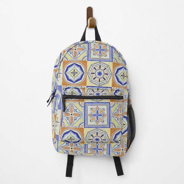 Item preview, Orange and Blue Tile Pattern designed and sold by Lauren Ullrich.