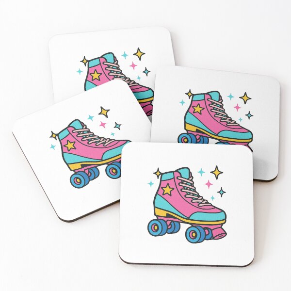 Item preview, 80s Retro Roller Skates - Vibrant Neon Vector Art designed and sold by OnPointOutfits.