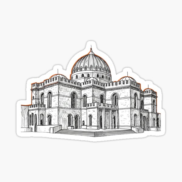 Item preview, Menelik II Palace – Ethiopia’s Crown in Floating Line Art designed and sold by Tomjams.