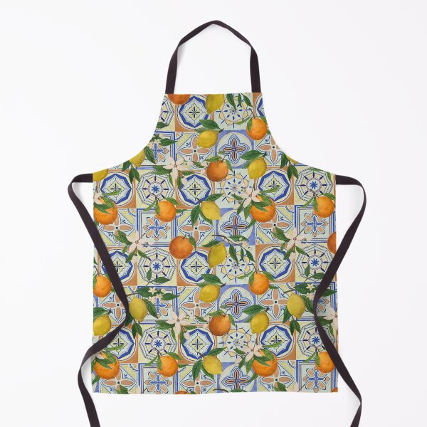 Item preview, Orange and Lemon Tile Pattern designed and sold by Lauren Ullrich.