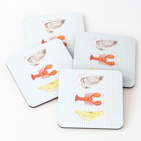 Item preview, Oyster, Lobster, and Lemon Art designed and sold by Allison Diane Designs.