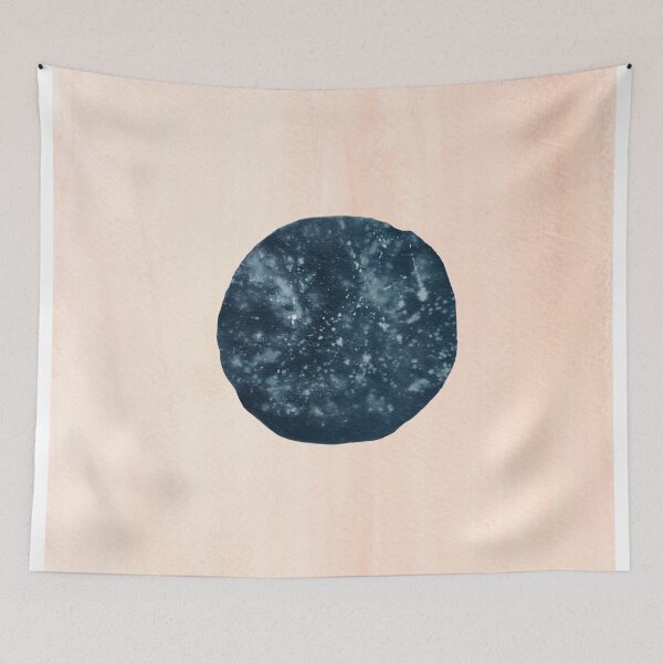 Item preview, Abstract navy watercolor circle designed and sold by WhalesWay.