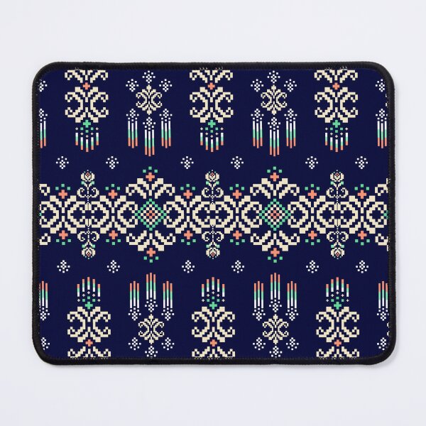 Item preview, Dark Blue Ethnic Pixel Weaving Design designed and sold by MNX.