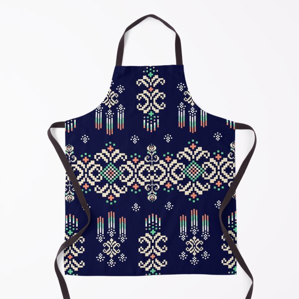 Item preview, Dark Blue Ethnic Pixel Weaving Design designed and sold by MNX.