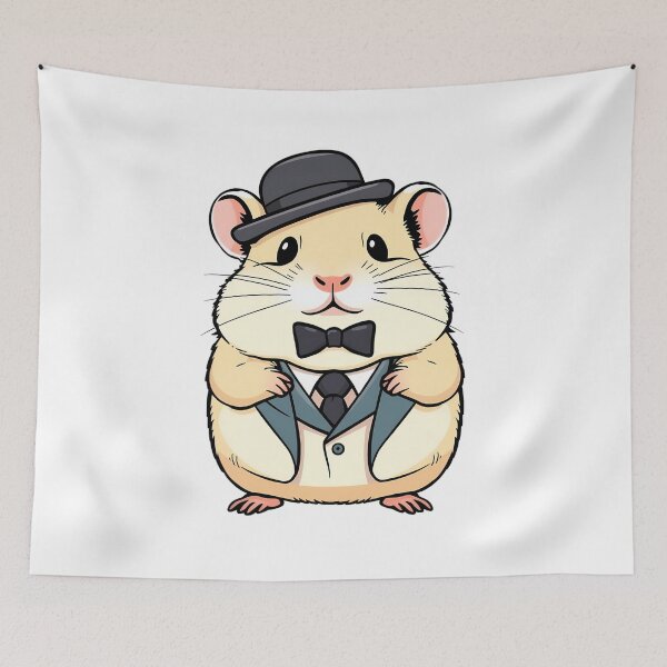 Item preview, A hamster wearing a suit and a gentleman's hat designed and sold by DOG DESIGN.