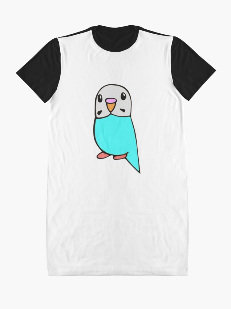 Aqua Budgie Graphic T Shirt Dress For Sale By Parakeetart Redbubble