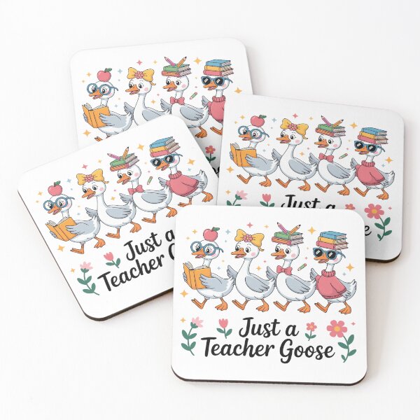 Item preview, Cute Teacher Goose Parade – Fun Cartoon Goose Illustration designed and sold by Sonchai Paladsai.