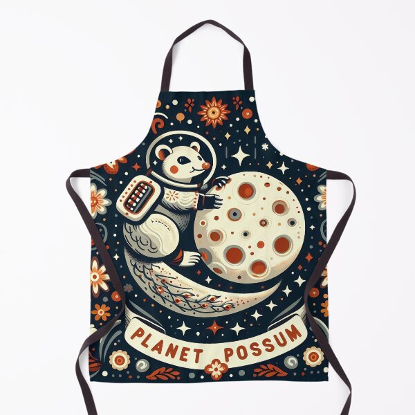 Item preview, Planet Possum - Cosmic Scandinavian Folk Art by heidiannemorris © designed and sold by FOLK ART FUSION by heidiannemorris.