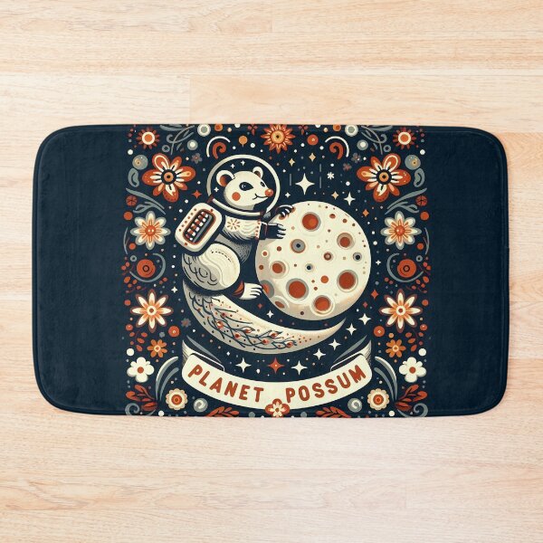 Item preview, Planet Possum - Cosmic Scandinavian Folk Art by heidiannemorris © designed and sold by FOLK ART FUSION by heidiannemorris.