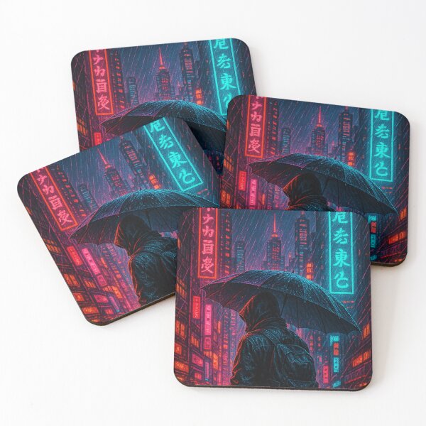 Item preview, Neon Rain Walker – Cyberpunk Streets of Neo Tokyo designed and sold by Domci.