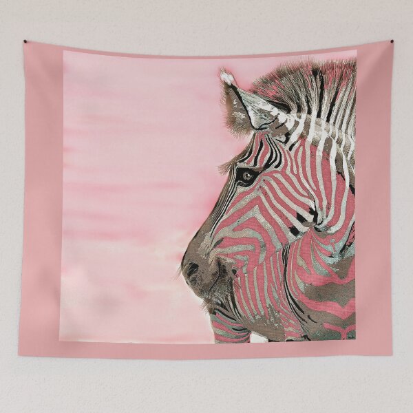 Item preview, Zebra Pink and White Abstract designed and sold by Overthetopsm.