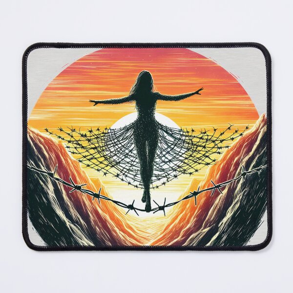 Item preview, Barbed Wire Tightrope, Ai Generated Art designed and sold by ACC .