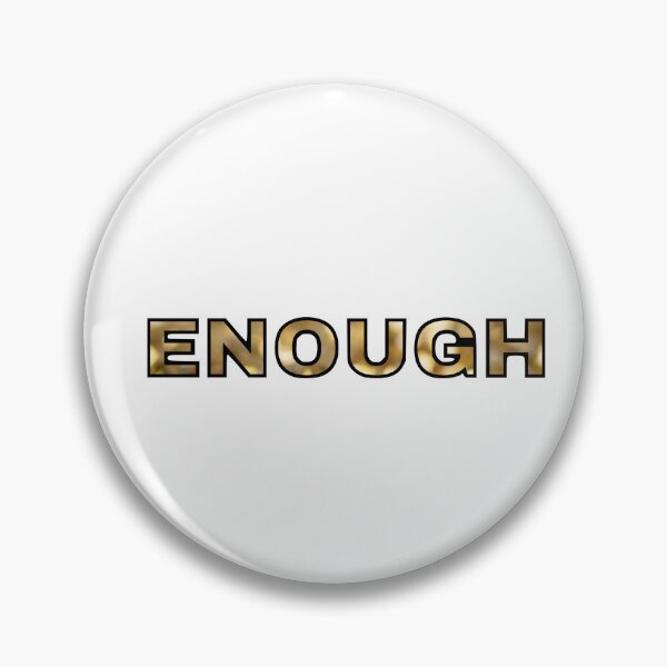 Item preview, ENOUGH – Bold Minimalist T-Shirt Design with Textured Fill designed and sold by PrescribedPeace.