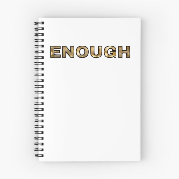 Item preview, ENOUGH – Bold Minimalist T-Shirt Design with Textured Fill designed and sold by PrescribedPeace.
