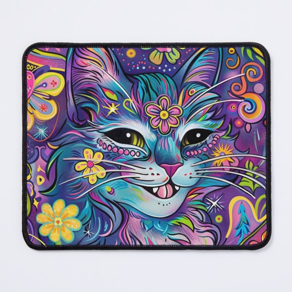 Item preview, Colorful Psychedelic Cat - Vibrant Artwork designed and sold by MiraLumeStudio.