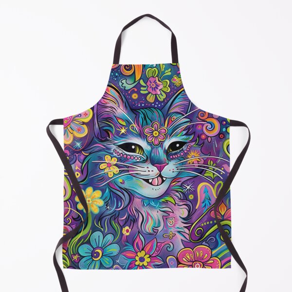 Item preview, Colorful Psychedelic Cat - Vibrant Artwork designed and sold by MiraLumeStudio.