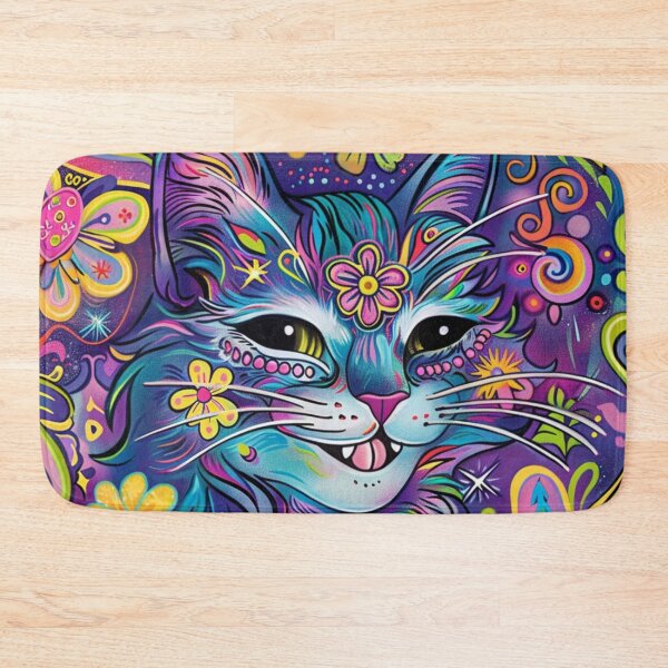Item preview, Colorful Psychedelic Cat - Vibrant Artwork designed and sold by MiraLumeStudio.