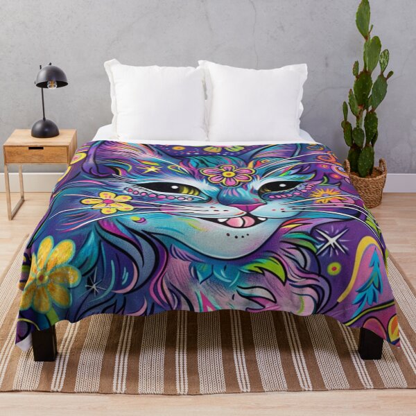 Item preview, Colorful Psychedelic Cat - Vibrant Artwork designed and sold by MiraLumeStudio.