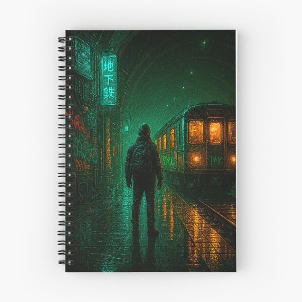 Item preview, Tunnel Vision – Cyberpunk Subway Scene in Neo Tokyo designed and sold by Domci.