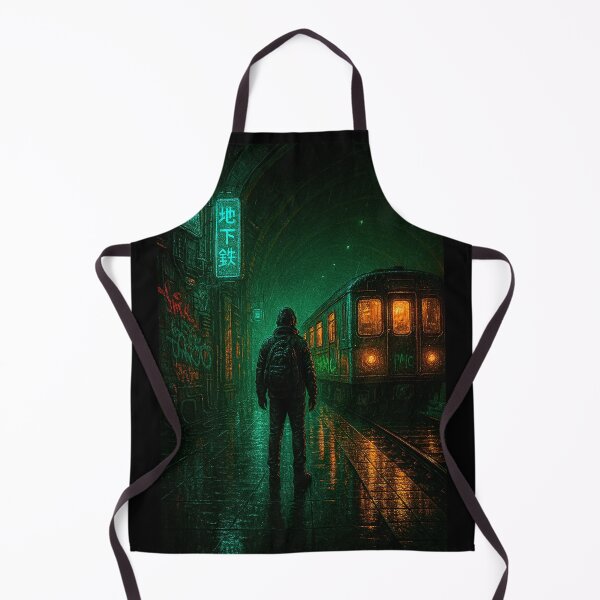 Item preview, Tunnel Vision – Cyberpunk Subway Scene in Neo Tokyo designed and sold by Domci.
