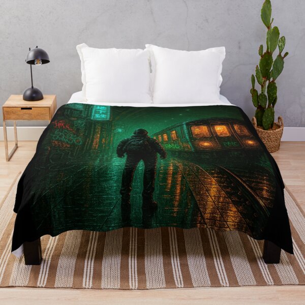 Item preview, Tunnel Vision – Cyberpunk Subway Scene in Neo Tokyo designed and sold by Domci.