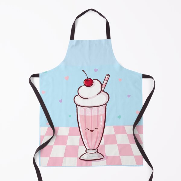 Aperçu de l'œuvre Milkshake Kawaii – Dessert mignon et rose style rétro créée et vendue par Magsu.art.