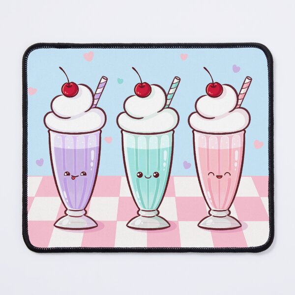Item preview, Kawaii Milkshake Trio – Cute Retro Diner Pastel design designed and sold by Magsu.art.