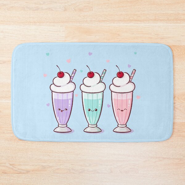 Artikelvorschau, Kawaii Milchshake-Trio – Süßes Retro-Diner-Pastelldesign entworfen und verkauft von Magsu.art.
