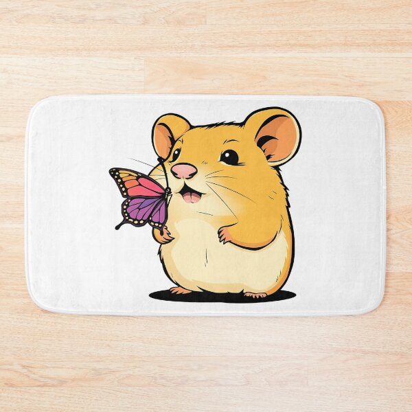 Item preview, A hamster with a butterfly stuck on its nose designed and sold by DOG DESIGN.