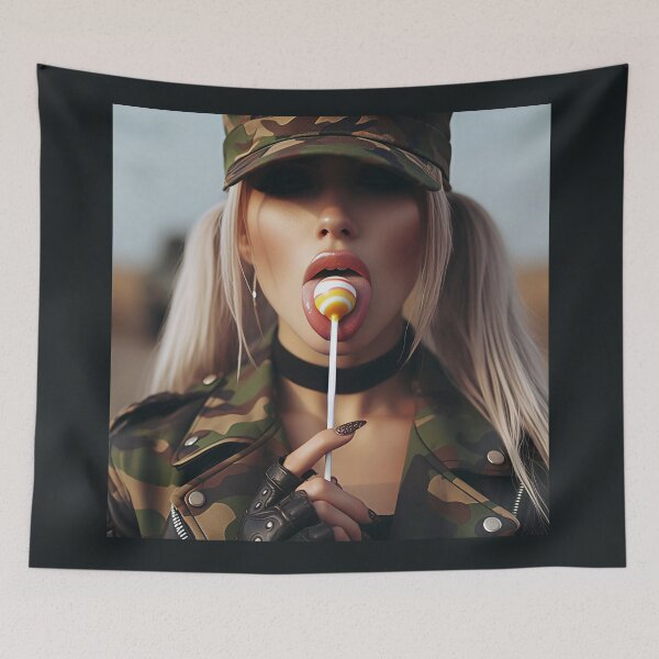 Item preview, Military Girl Lollipop Sunset designed and sold by Voodoo Store Paranormal Collections.