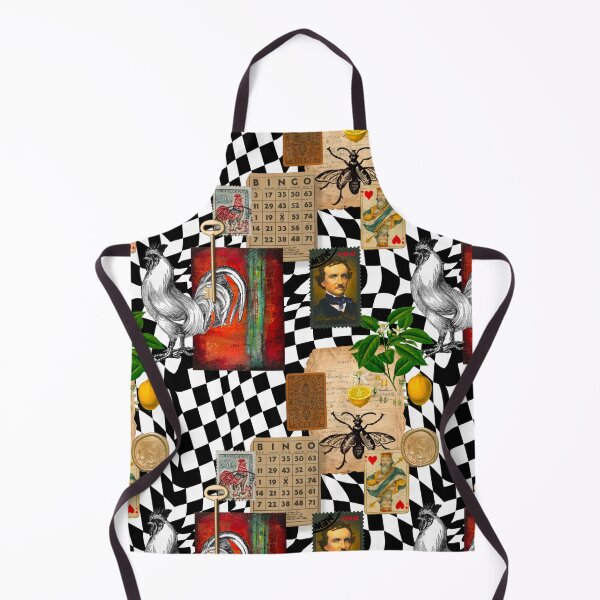 Item preview, Vintage Checkered Harlequin Poe Collage designed and sold by missdebi27.