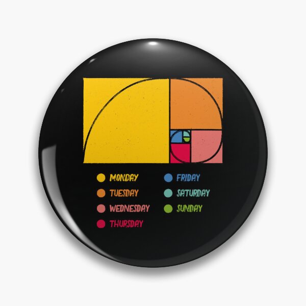 Item preview, Week Day Graph Monday Golden Ratio Black by Tobe Fonseca designed and sold by Tobe Fonseca®.
