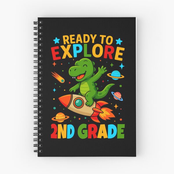 Item preview, Ready to Explore 2nd Grade Shirt, Dinosaur Rocket Space School Adventure Tee designed and sold by tigger shop.