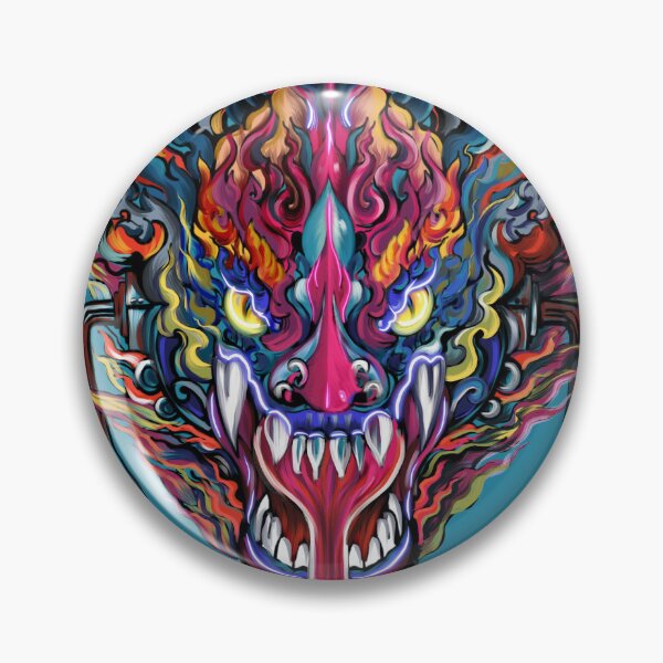 Artikelvorschau, Thailändische mythische Drachenmaske – Neon Yaksha Fusion 2 entworfen und verkauft von NB-Artist.