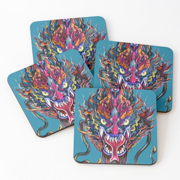 Item preview, Thai Mythical Dragon Mask – Neon Yaksha Fusion 2 designed and sold by NB-Artist.