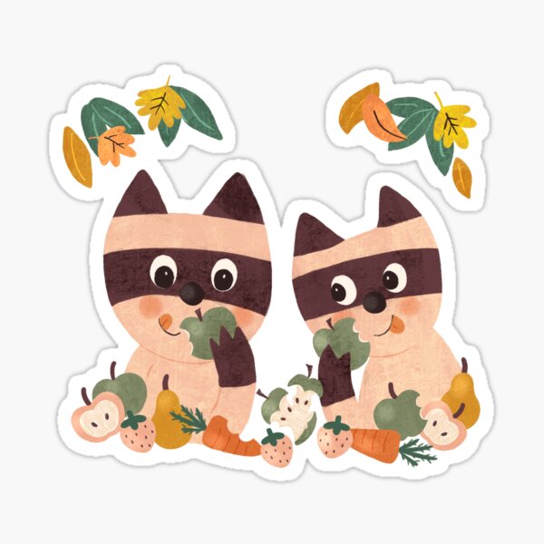 Item preview, Cute Raccoons in the Woods designed and sold by yupcat.