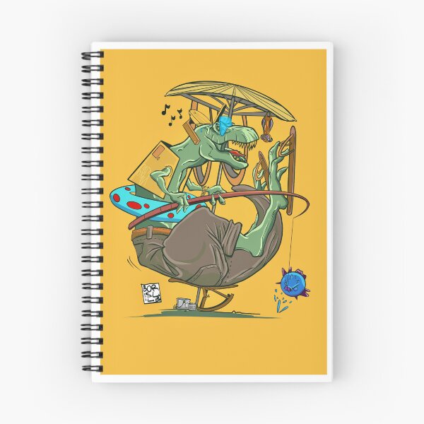 Item preview, SICK&PRIMITIVE Artwear Fishing Dino yellow spin designed and sold by Borislilb Artwear.