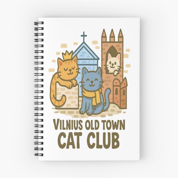 Item preview, Vilnius Old Town Cat Club: Europe’s Landmark Travel Cats designed and sold by Globalcitytees.