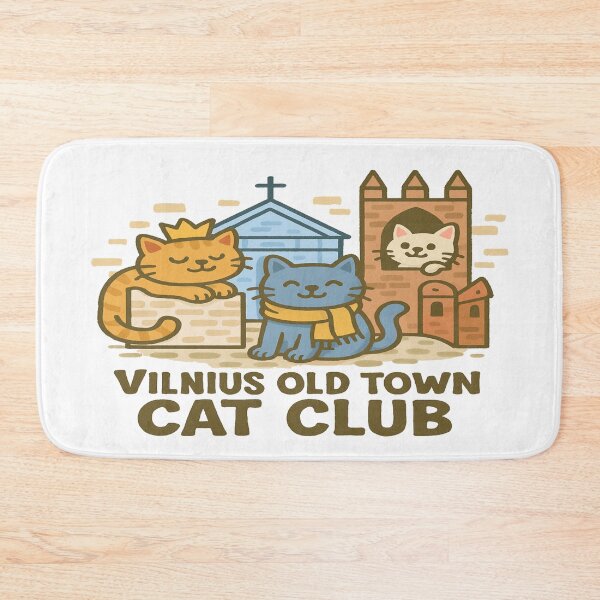Item preview, Vilnius Old Town Cat Club: Europe’s Landmark Travel Cats designed and sold by Globalcitytees.