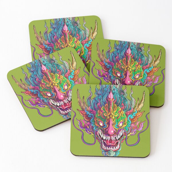 Item preview, Ghost Mask Dragon – Thai Fusion Spirit Art designed and sold by NB-Artist.
