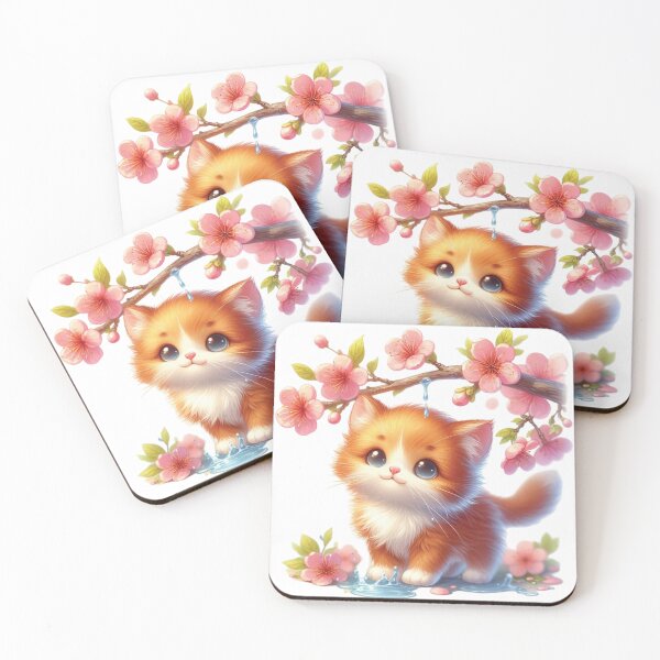 Item preview, Cat and Sakura designed and sold by Piscoletters (Ploi).