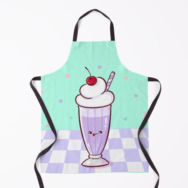 Aperçu de l'œuvre Milkshake Kawaii – Dessert mignon et rétro violet créée et vendue par Magsu.art.