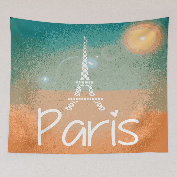 Item preview, PARIS BLUE ORANGE Pop Art designed and sold by Bruce ALMIGHTY Baker.