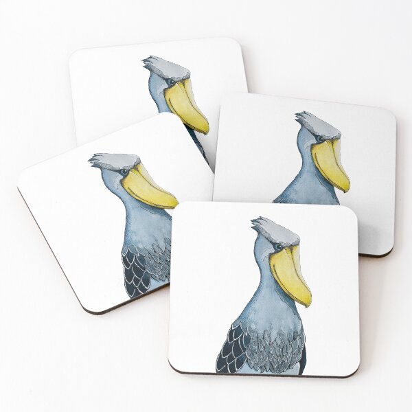 Item preview, Shoebill Bird - illustration - watercolor and ink designed and sold by Javotte Art / Gab Dessine.