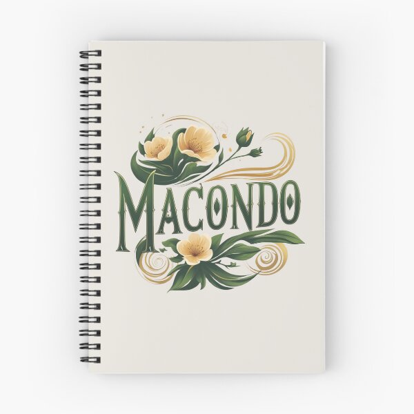 Item preview, Macondo – Arte Floral Amarillo con Letras Verdes designed and sold by Kuotica.